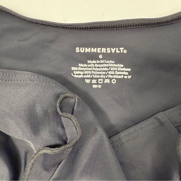 Summersalt bikini bottom black ruffle full coverage size 6 - Picture 3 of 3